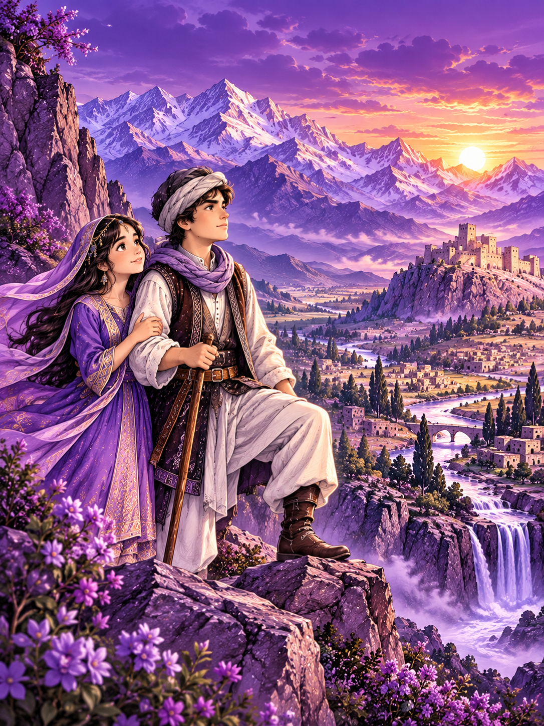 جلد کتاب افسانه از سر زمین کوهستان